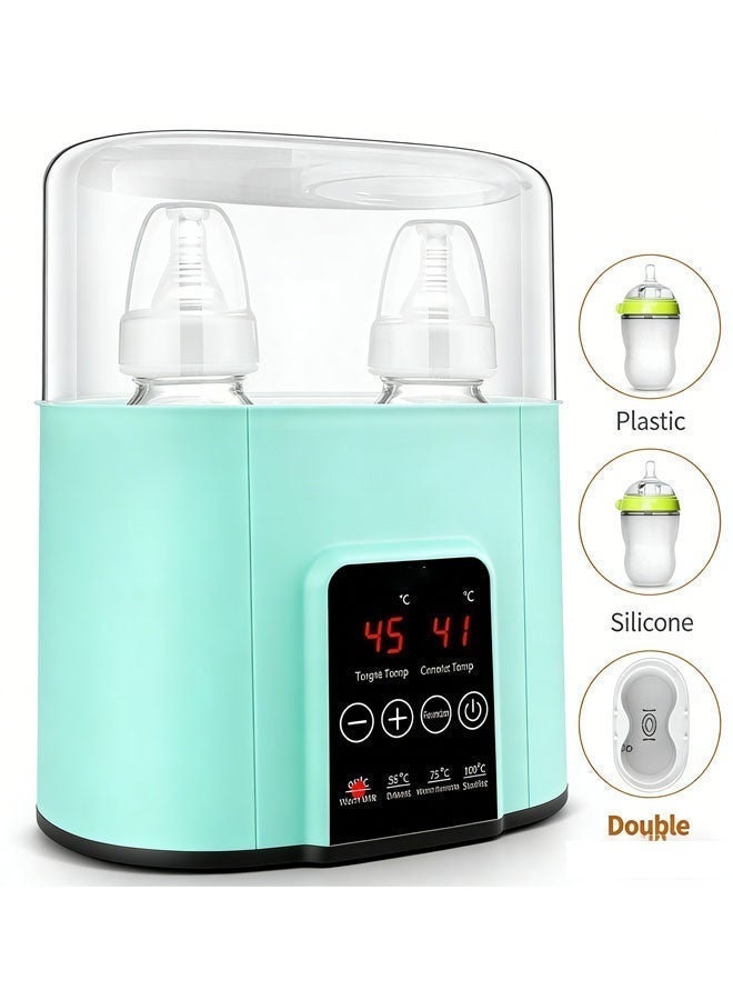 Bukela Baby Bottle Warmer, Multifuntion Breast Milk Warmer, Fast Baby Food Heater & Defrost Warmer with Timer for Twins, LCD Display Accurate Temperature Adjustment, 24H Constant Mode - Image 1
